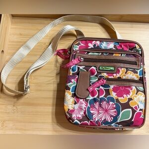 NWOT Lily Bloom Multicolored Floral Women's Crossbody Shoulder Bag Few Chips